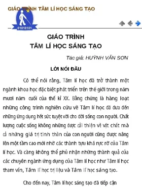 Giáo trình tâm lí học sáng tạo huỳnh văn sơn