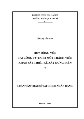Luận văn huy động vốn tại công ty tnhh một thành viên khảo sát thiết kế xây dựng điện 4