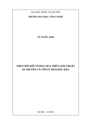 Luận văn heo dõi đối tượng dựa trên giải thuật di truyền và tối ưu hóa bầy đàn