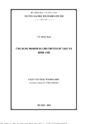 Ứng dụng modem 3g ho truyền dữ liệu và hình ảnh