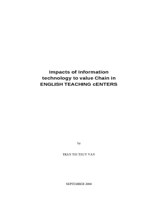 Luận văn impacts of information technology to value chain in english teaching centers
