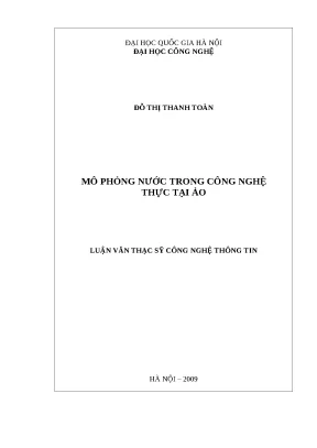 Luận văn mô phỏng nước trong công nghệ thực tại ảo