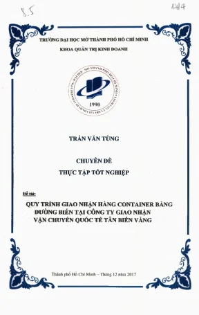Quy trình giao nhận hàng container bằng đường biển tại công ty giao nhận vận chuyển quốc tế tân biển vàng
