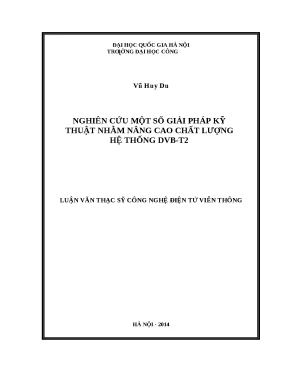 Luận văn nghiên cứu một số giải pháp kỹ thuật nhằm nâng cao chất lượng hệ thống dvb t2