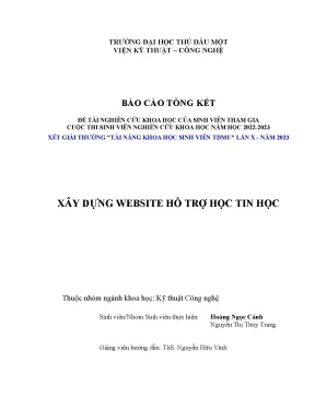 Xây dựng website hỗ trợ học tin học