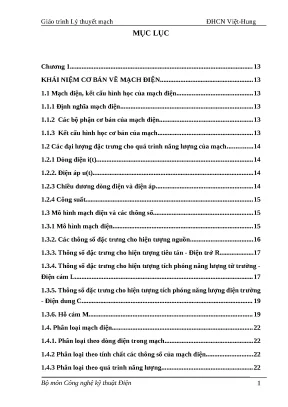 Giáo trình lý thuyết mạch