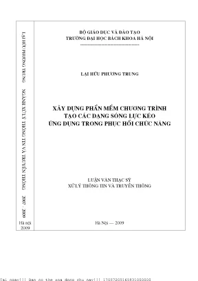 Xây dựng phần mềm hương trình tạo các dạng sóng lực kéo ứng dụng trong phục hồi chức năng