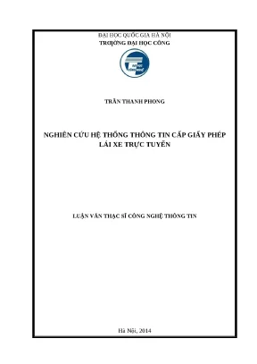 Luận văn nghiên cứu hệ thống thông tin cấp giấy phép lái xe trực tuyến