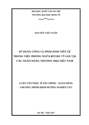 Luận văn sử dụng công cụ phái sinh tiền tệ trong việc phòng ngừa rủi ro tỷ giá tại các ngân hàng thương mại việt nam