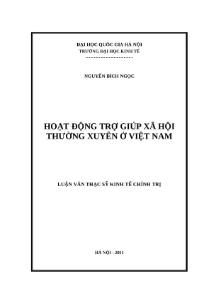 Luận văn hoạt động trợ giúp xã hội thường xuyên ở việt nam