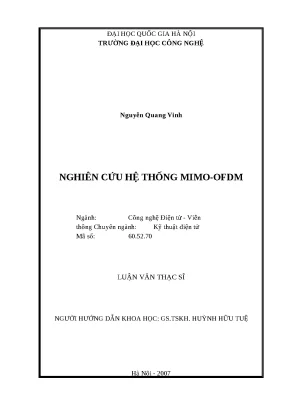 Luận văn nghiên cứu hệ thống mimo ofdm