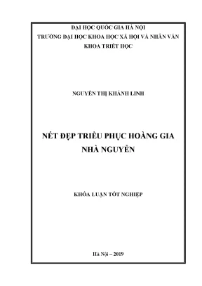 Khóa luận nét đẹp triều phục hoàng gia nhà nguyễn