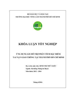 Khóa luận tốt nghiệp hệ thống thông tin địa lý ứng dụng gis hỗ trợ phân tích đặc điểm tai nạn giao thông tại thành phố hồ chí minh