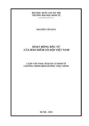Luận văn hoạt động đầu tư của bảo hiểm xã hội việt nam