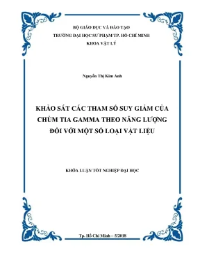 Khóa luận khảo sát các tham số suy giảm của chùm tia gamma theo năng lượng đối với một số loại vật liệu