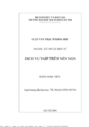 Dịh vụ voip trên nền ngn