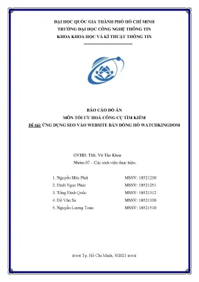 Đồ án ứng dụng seo vào website bán đồng hồ watchkingdom