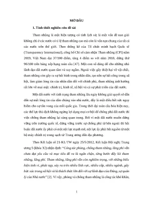 Luận văn ths qlc tổ chức thực hiện pháp luật về phòng chống tham nhũng của thanh tra chính phủ