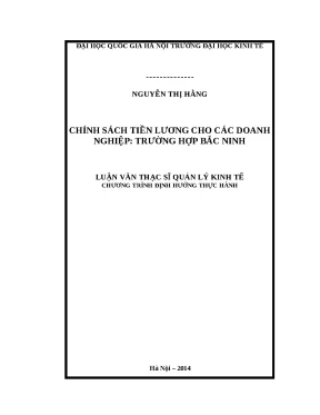 Luận văn chính sách tiền lương cho các doanh nghiệp