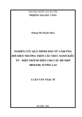 Luận văn nghiên cứu quá trình đảo từ cảm ứng bởi điện trường trên cấu trúc nanô kiểu từ điện trở áp điện cho các bộ nhớ merams tương lai