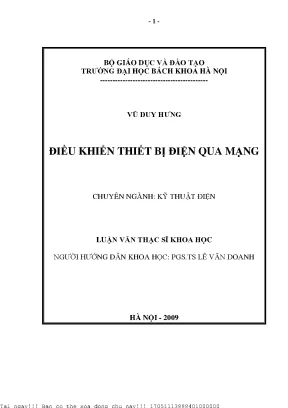 Điều khiển thiết bị điện qua mạng