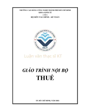 Giáo trình thuế trường cao đẳng công nghệ tp hcm