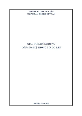 Giáo trình ứng dụng công nghiệp thông tin cơ bản