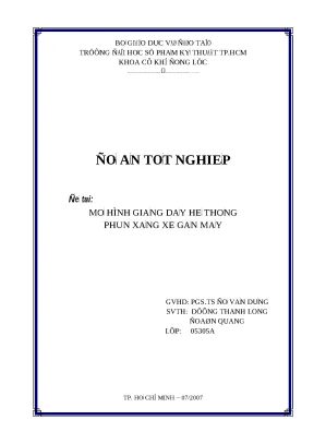 Đồ án tốt nghiệp mô hình giảng dạy hệ thống phun xăng xe gắn máy