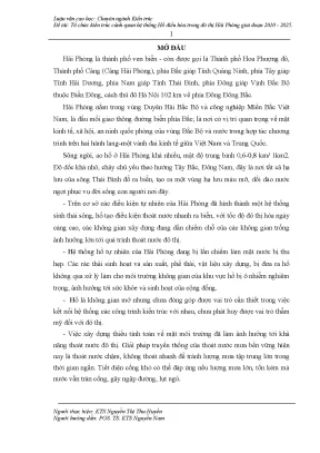 Tổ chức kiến trúc cảnh quan hệthống hồ điều hoà trong đô thi ̣ hải phòng giai đoan 2010 ̣ 2025