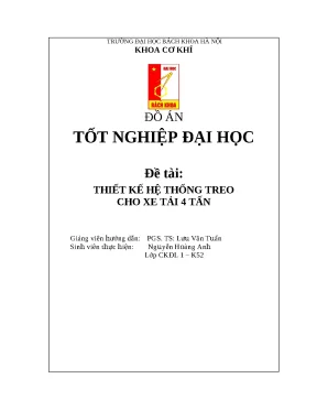 Đồ án tốt nghiệp thiết kế hệ thống treo cho xe tải 4 tấn