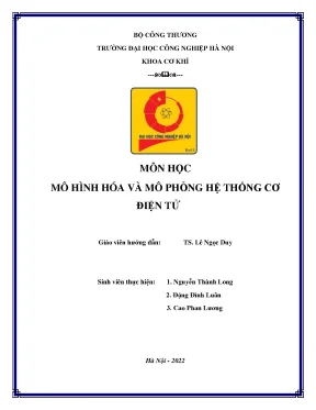 Bài tập lớn mô hình hóa và mô phỏng haui nhóm 14