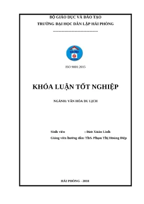 Đồ án tốt nghiệp du lịch tìm hiểu một số lễ hội truyền thống tiêu biểu ở huyện kiến thụy hải phòng phục vụ phát triển du lịch