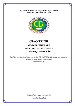 Giáo trình internet nghề tin học văn phòng trung cấp