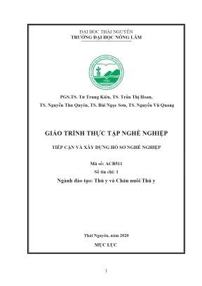 Giáo trìnhthực tập nghề nghiệp tiếp cận và xây dựng hồsơ nghềnghiệp