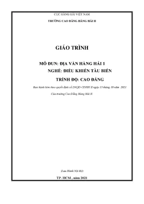 Giáo trình địa văn hàng hải 1 nghề điều khiển tàu biển trình độ cao đẳng