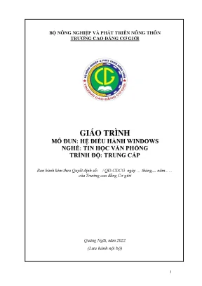 Giáo trình hệ điều hành windows nghề tin học văn phòng trung cấp