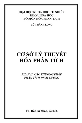 Cơ sở lý thuyết hóa phân tích