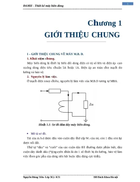 Đồ án môn học thiết kế máy biến dòng
