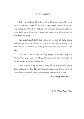 Nghiên cứu và đề xuất định hướng thiết kế đô thị hai bên bờ sông cấm hải phòng đoạn từ cầu kiền đến cửa sông cấm giai đoạn 2012 2025