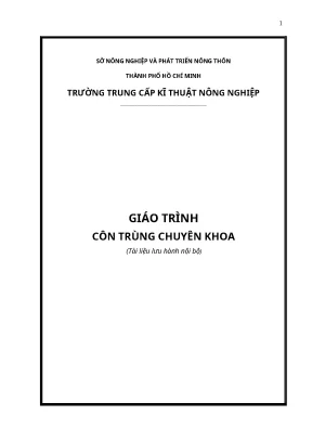 Giáo trình côn trùng chuyên khoa
