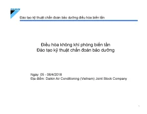 Đào tạo kỹ thuật chẩn đoán bảo dưỡng điều hòa không khí phòng biến tần