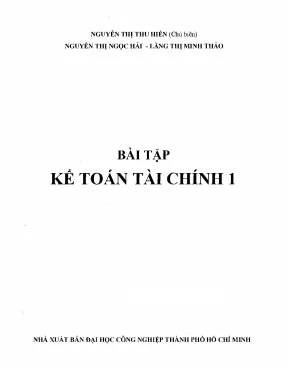 Bài tập kế toán tài chính 1 iuh