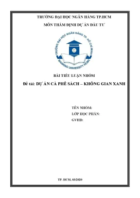 Dự án cà phê sách không gian xanh
