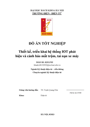 Đồ án tốt nghiệp iot nhất hội đồng đại học bách khoa hà nội thiết kế triển khai hệ thống iot phát hiện và cảnh báo mất trộm tai nạn xe máy