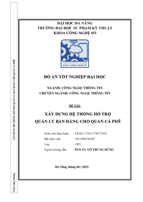 Xây dựng hệ thống hỗ trợ quản lý bán hàng cho quán cà phê