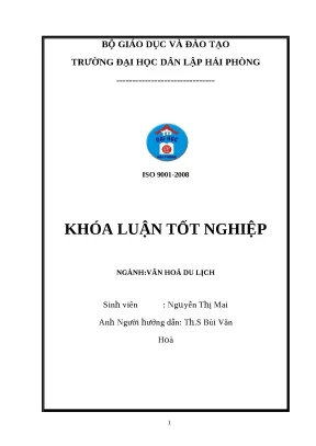 Đồ án tốt nghiệp ngành văn hóa du lịch đề xuất các giải pháp góp phần bảo tồn và phát triển thăng long tứ trấn thành sản phẩm du lịch đặc thù của hà nội
