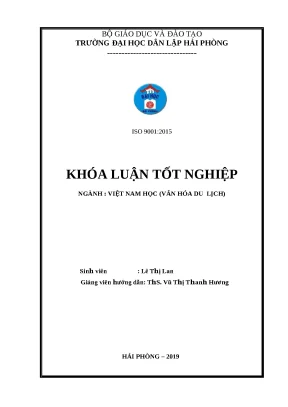 Luận văn thạc sĩ ngành văn hóa du lịch khai thác văn hóa tộc người hmong ở sapa phục vụ hoạt động du lịch