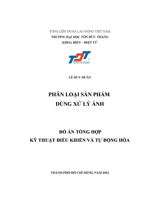 Đồ án tổng hợp kỹ thuật điều khiển và tự động hóa phân loại sản phẩm dùng xử lý ảnh