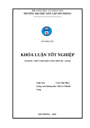 Khóa luận tốt nghiệp ngành văn hóa du lịch phân tích hình ảnh điểm đến du lịch thành phố hải phòng
