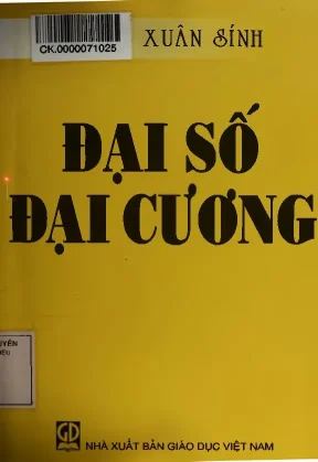 Đại số đại cương hoàng xuân sính